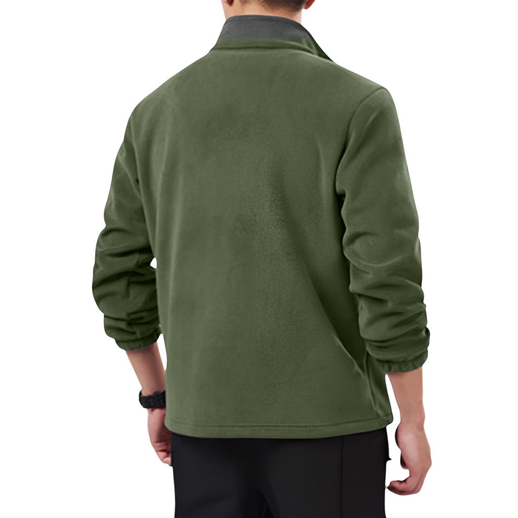 Men's Winter Casual Zipper Pocket Long-Sleeve Jacket