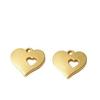 Hollow Heart Stainless Steel Titanium Pendant Necklace DIY Jewelry Accessory Tag