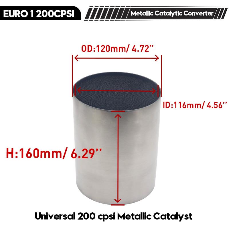 114X100mm 200CPSI High Quality Flow Catalytic Converter Filter Packets Universal Metallic Honycomb Catalytic Converter Metallic Catalyst