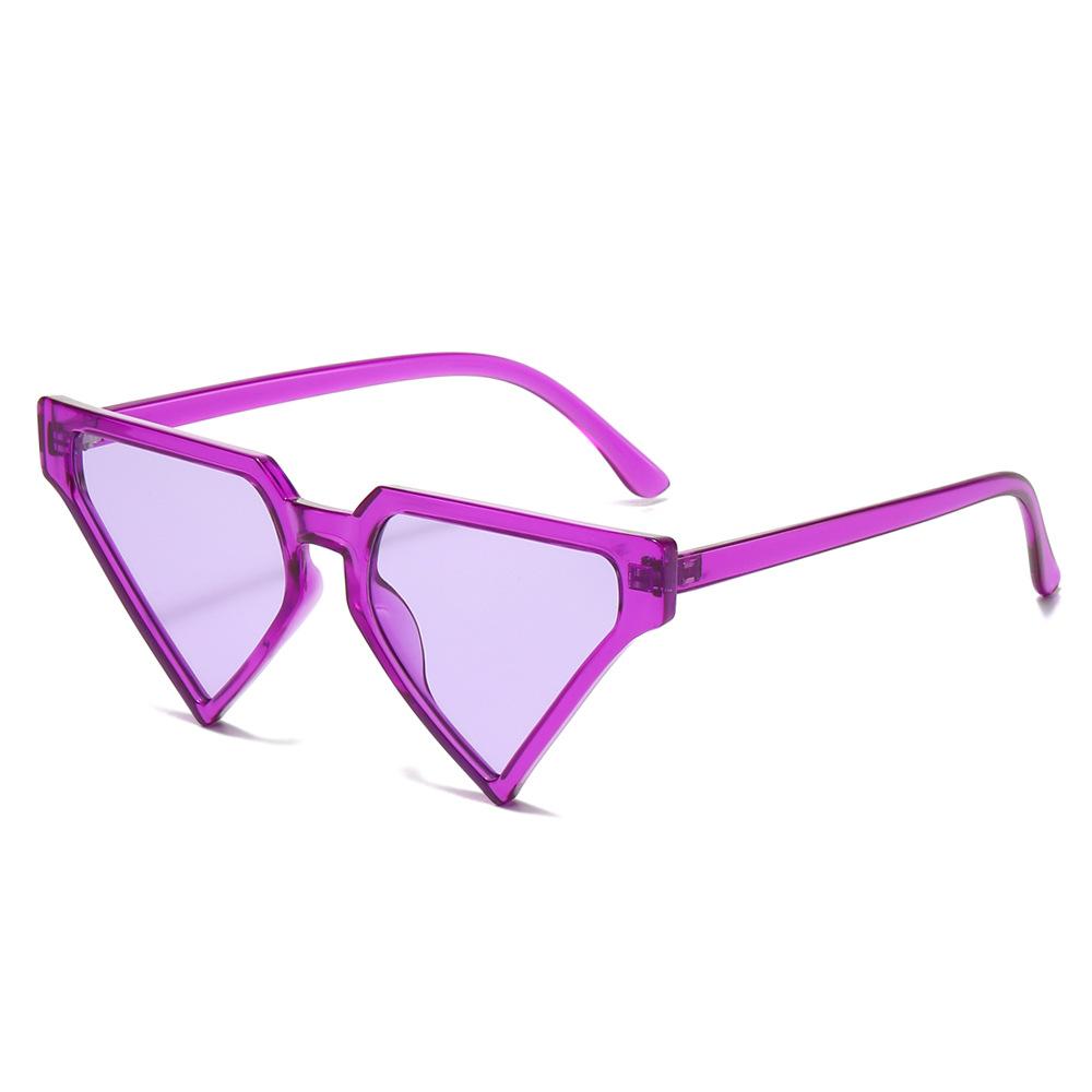 Geometric Sunglasses, Personalized Hip-Hop Triangle Glasses, Beach Jelly Sunglasses