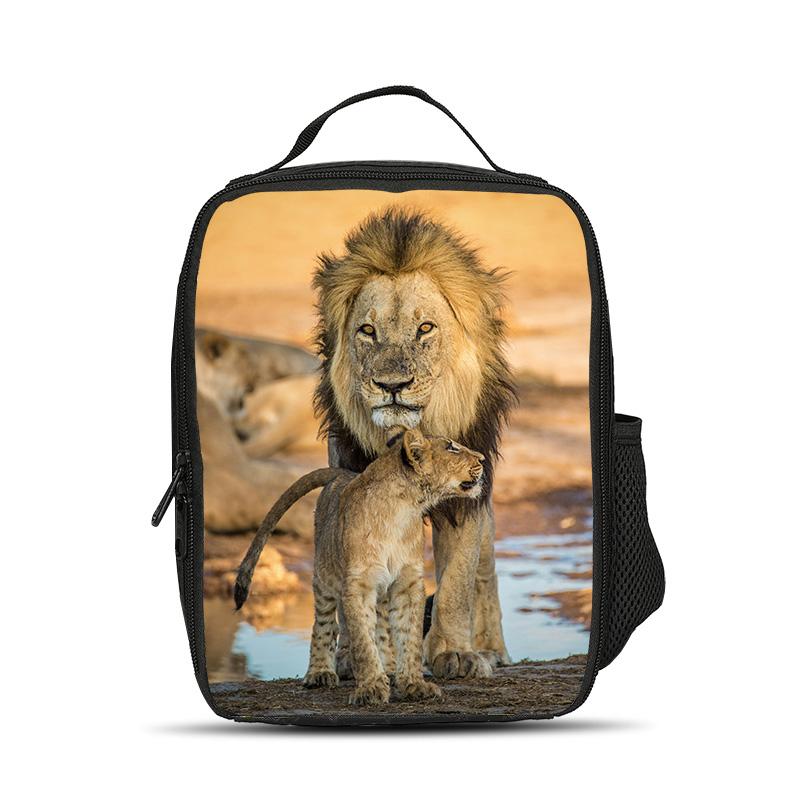 Lion Ice Bag Lunch Bag Versatile Cartoon Large Capacity Strong Performance Best Gift for Boy or Girl School Birthday