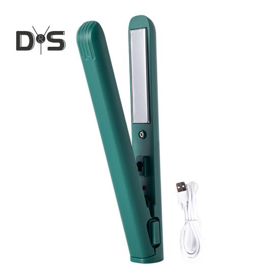 Plancha de pelo portátil USB de calentamiento rápido, rizador eléctrico, flequillo, mini rizador, herramienta de viaje para peinar el cabello de mujer.