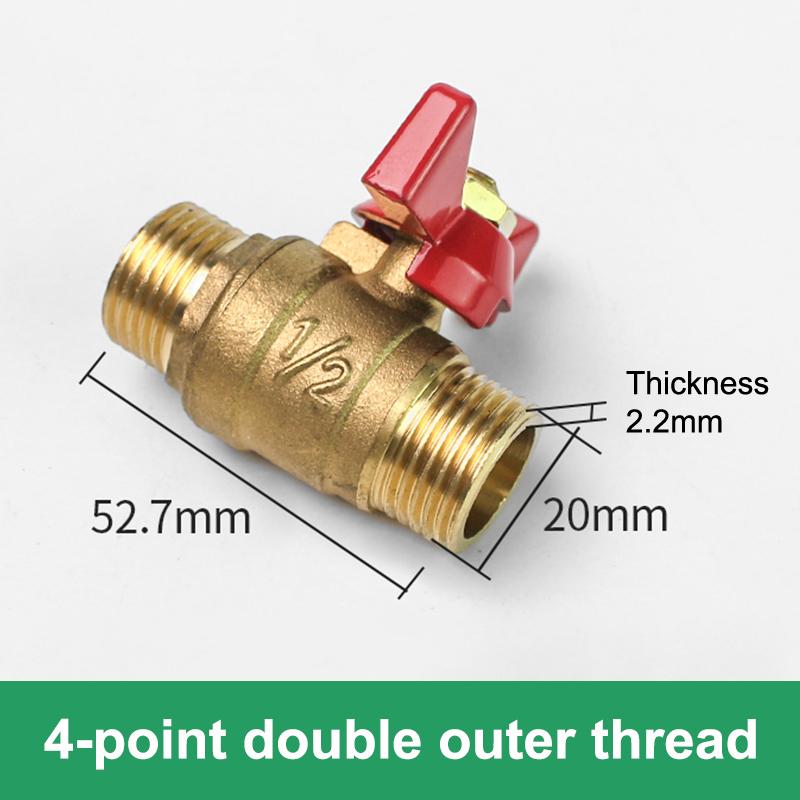 1 Piece Air Compressor Water Gas Oil Shut Off Valve Butterfly Stem Brass Ball Valve 1/4" 3/8" 1/2" Bsp Threaded Male To Female