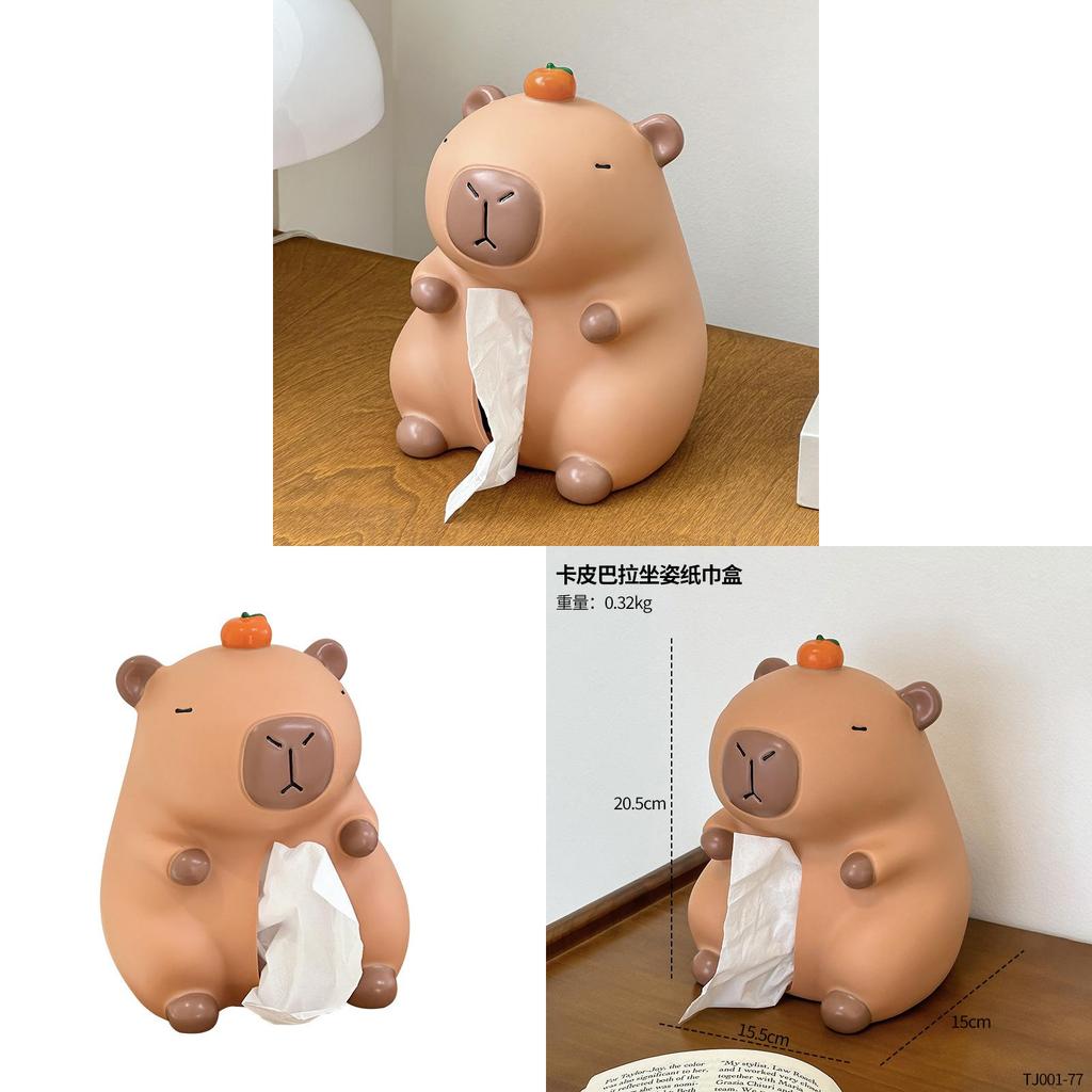 Capybara Tissue Box Modern Minimalist Soft Silicone Tissue Holder For Living Room And Bathroom Decor