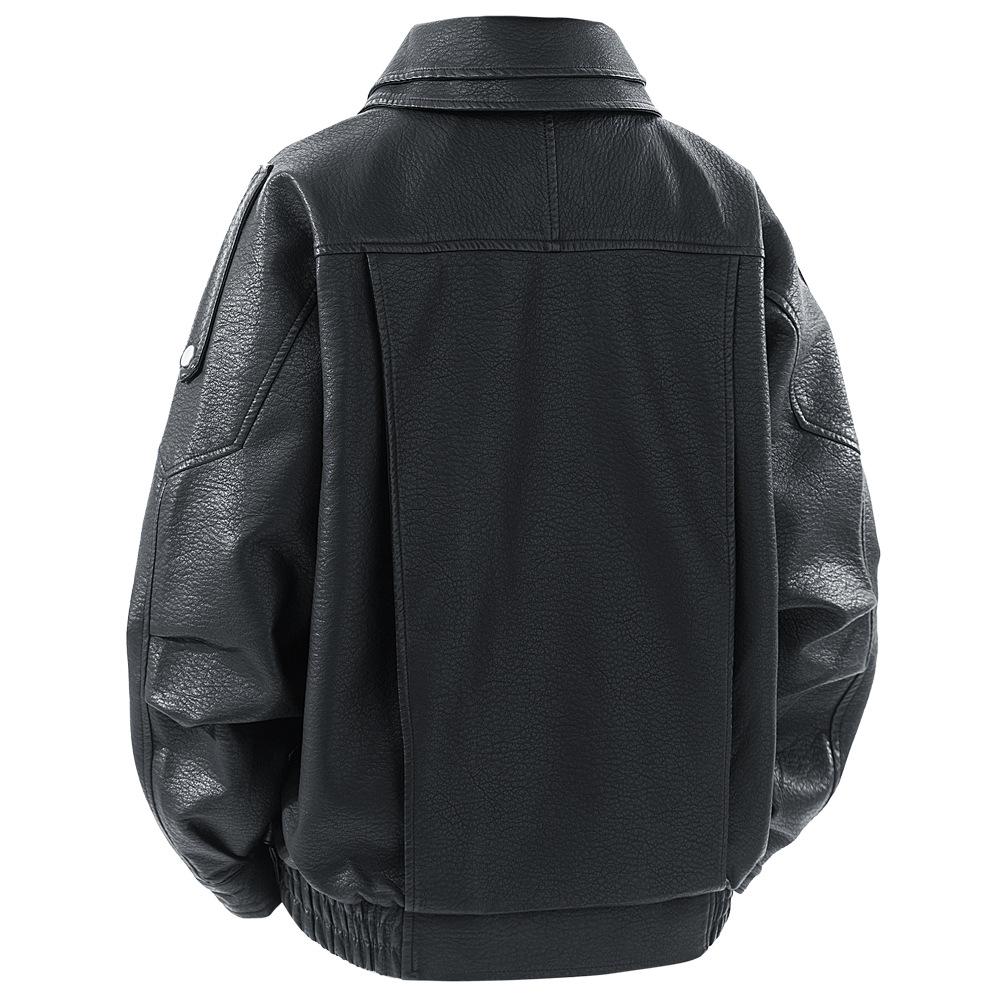 New Two-open Flight Jacket Men's Spring and Autumn Leather Jacket Workwear Casual