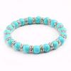 Blue Beaded Bracelet Charm Natural Stone Crystal Septa Stretch Women Bracelets & Bangles Fashion Yoga Jewelry Couple Gifts