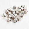 Etched Stainless Steel Square Letter Beads for DIY Necklaces & Bracelets