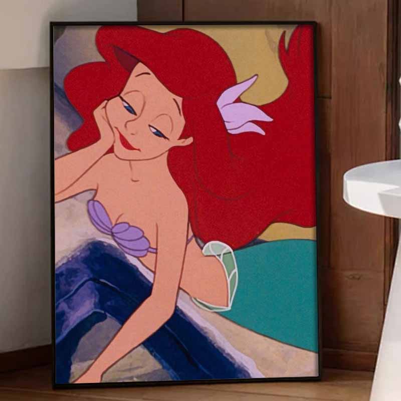 Disney Diamond Painting 5D DIY Ariel Diamond Painting Art Diamond Painting Kit Adult/Beginner Gift Idea Home Decor