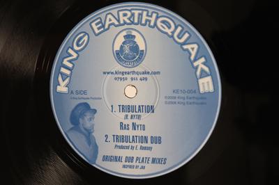 10inch Record RAS NYTO  Tribulation  Waht A Joy KE10004 KING EARTHQUAKE 2020 UK Reggae Ska  Dub Used