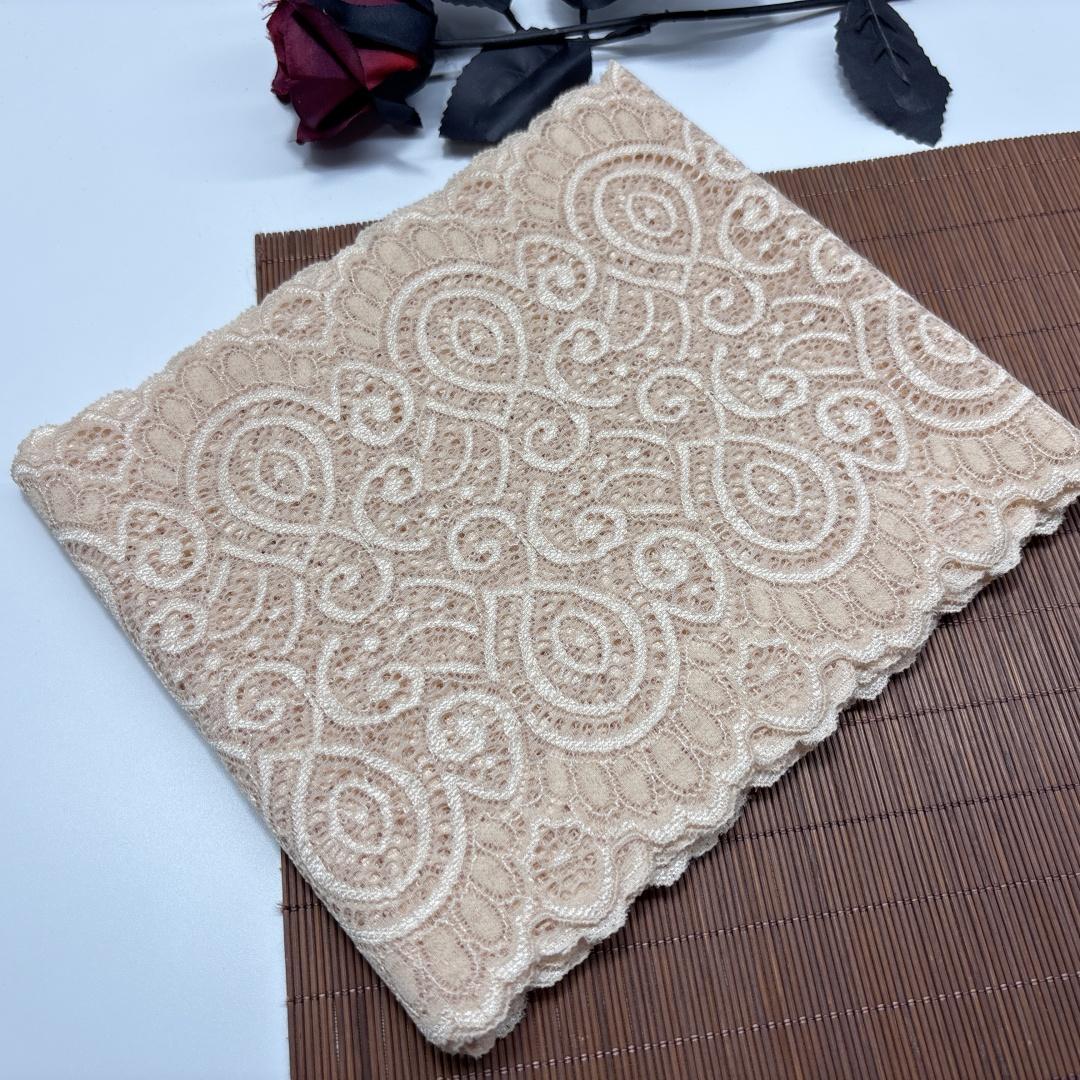 

18.5cm wide Elastic Lace Fabric, DIY Sewing Stretch Trimming Lace for Lingerie, Bra, Underwear, Dress, Home Decor 2 meters x 18.5 cm світло-бежевого кольору