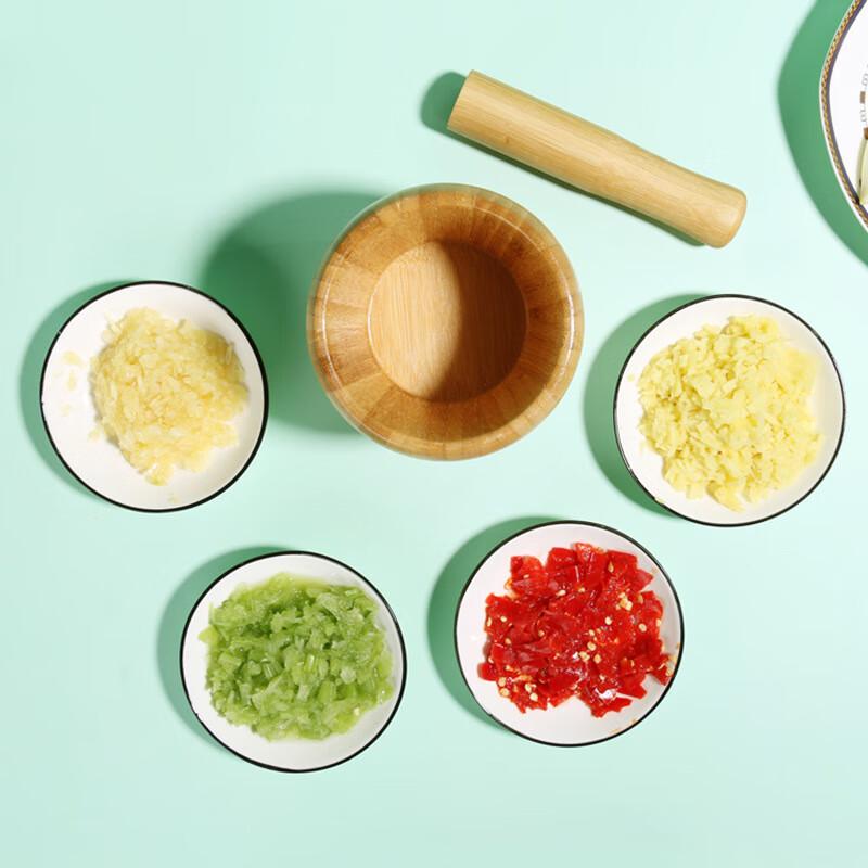 Diren Bamboo Mortar and Pestle Set