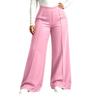 Women's Plus Size Stylish Flowy Pants with Side Pockets for Casual Athletic Wear