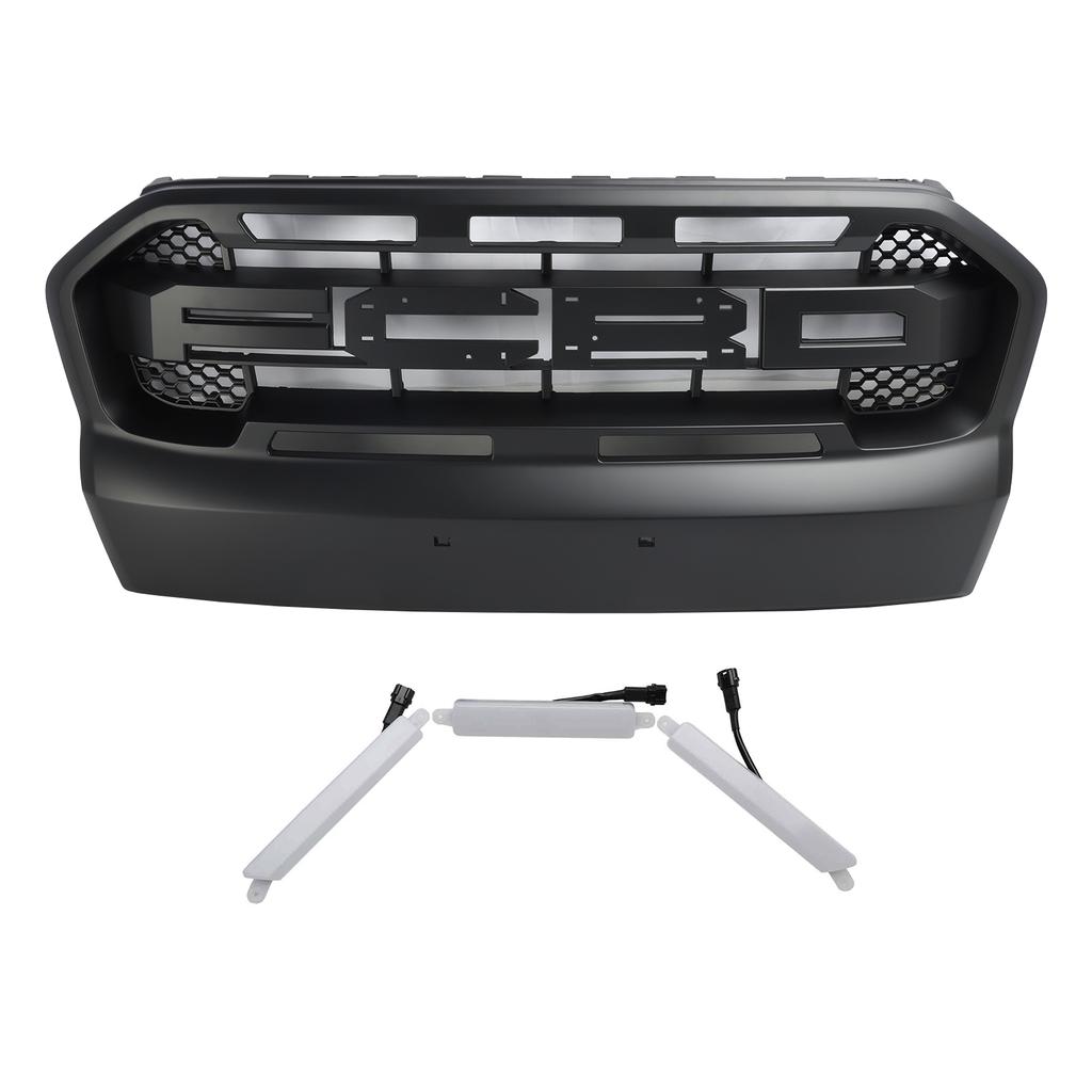 Raptor Style Front Bumper Grill Grille Fit Ford Ranger 2015-2019 T7 W/LED