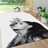 Ariana Grande'S Artistic Pose Carpet Rug Soft Washable Antislip Home Living Room Sofa Mats Personalized Christmas Rug