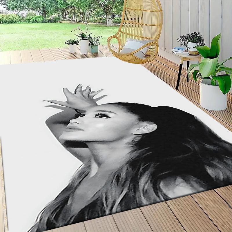 Ariana Grande'S Artistic Pose Carpet Rug Soft Washable Antislip Home Living Room Sofa Mats Personalized Christmas Rug