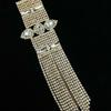 Luxury Multi-Row Rhinestone Water Droplets Shiny Long Tassel Stage Catwalk Big Bracelet Bracelet Accessories Women
