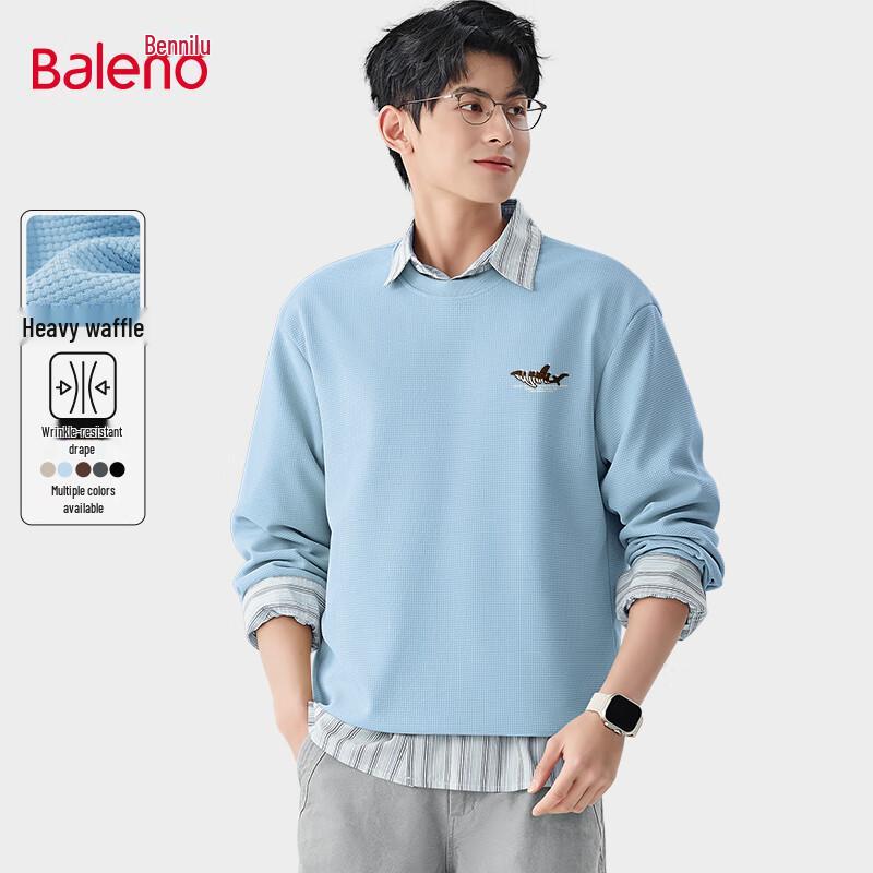 Baleno Men's Waffle Knit Loose Fit Sweatshirt