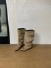 European and American Suede Thick Heel Pointed Belt Buckle Knight Boots Women's Winter Tall Stacking Boots Niche Versatile Fashion Boots