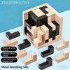 Classic Wooden Kong Ming Lock Luban Lock 54T Puzzle Toy Brain Teaser for Adults Office Stress Relief Leisure Game Intellectual Toy MX9002