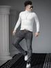 European Style Trendy Turtleneck Sweater for Men, Autumn and Winter Solid Color Knitwear, Warm Inner Layer, 2025 New Long-Sleeve Base Shirt