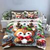 Cartoon Reindeer with Holly. Bedding Sets Duvet Cover Sets Duvet Covers Pillowcases(1*Duvet Cover 2*Pillowcases Without Duvet Insert)