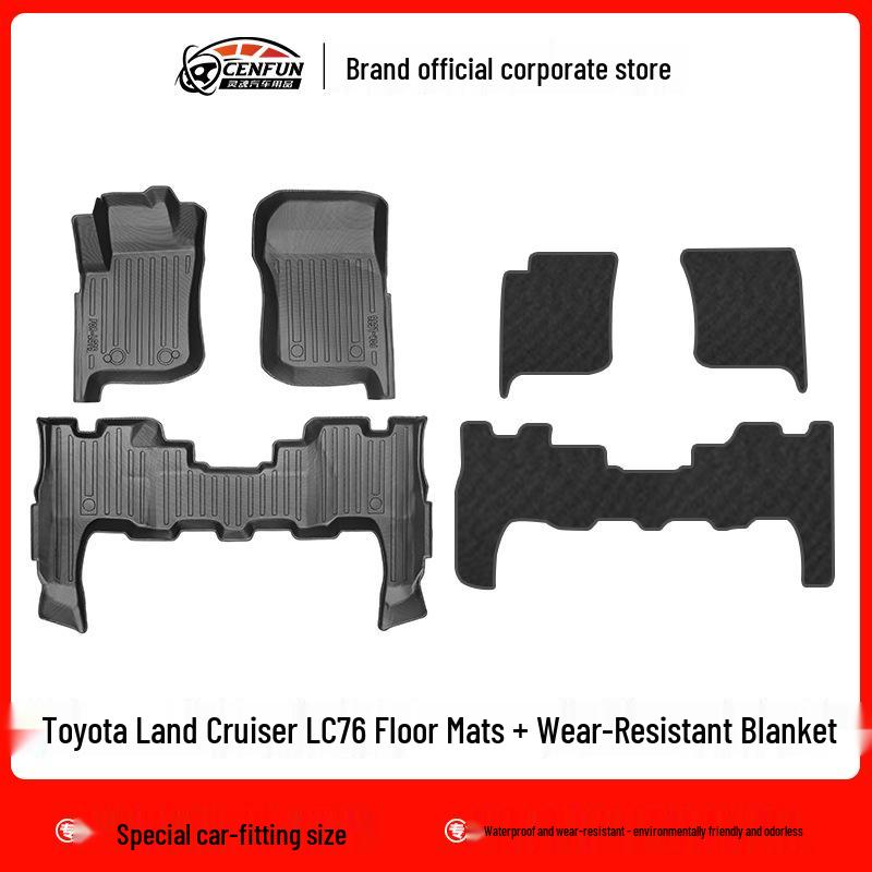Fits 2023-present Toyota Land Cruiser LC71/LC76/LC79 TPE Car & Trunk Floor Mats
