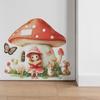 The Little Girl's Mushroom House Bedroom Living Room Home Wall Background, Beautification and Decoration Wall Stickers