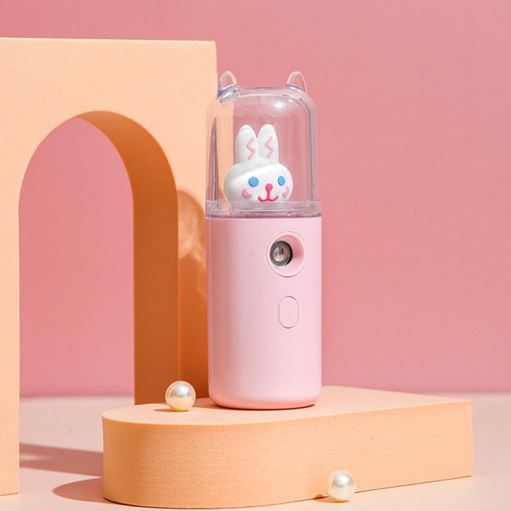 Facial Mist Sprayer 30ml USB Rechargeable Cute Moisturizing Mini Face Humidifier with Colorful