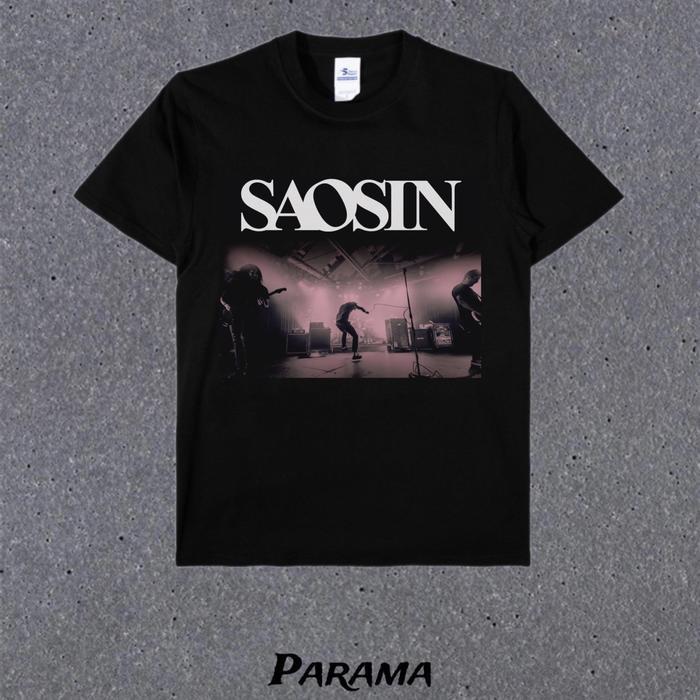 Футболка с коротким рукавом Saosin Band Live In Concert Унисекс Концерты-5XL Репринт SG720 Унисекс Футболка XXXXL