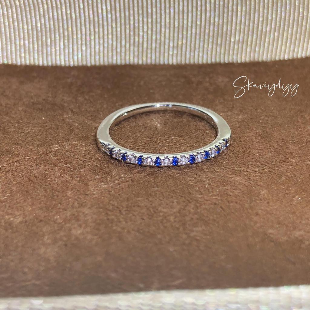 Anello in Oro Rosa con Zaffiri e Diamanti Intarsiati - Stile Europeo & Americano