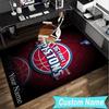 Custom Name Rug Detroit-Pistons Logo Area Rug Suitable for Indoor And Outdoor,Carpets for Homes, Offices,Living Rooms,Home Decor,Christmas Gift