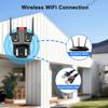 LS VISION Venkovní WIFI IP kamera 16MP 8K HD 10x optický zoom Automatické sledování PTZ Čtyři objektivy Tři obrazovky Vodotěsná bezpečnostní kamera CCTV