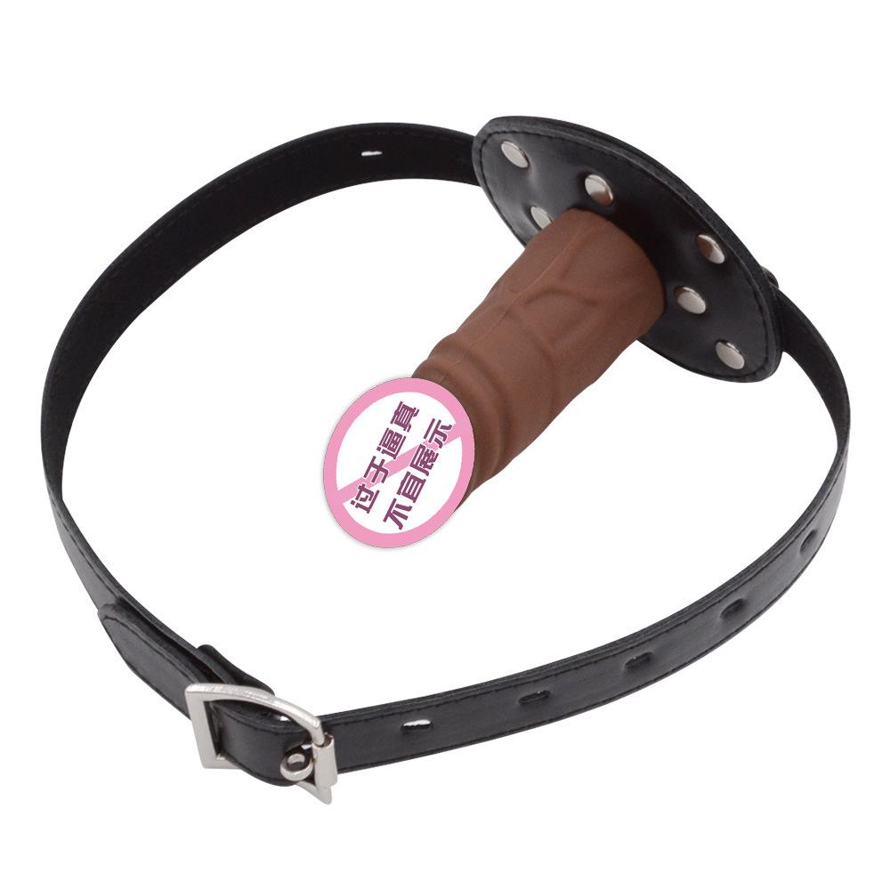 SM Silicone Dildos Ball Gag Deep Throat Penis Mouth Ball Sexy Sex Toy Adult Sex Supplies Female Slave Binding Training