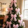 Chic Mesh Bows for Home Atmosphere Tulle Bow Christmas Tree Decoration, Pre-tied Gauze Sturdy Ribbon Wreath Decor Xmas Tree, Wreath, Garland, Cabinet,