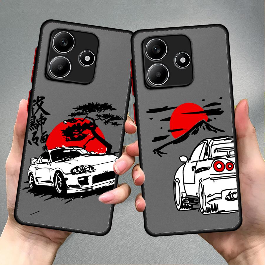 JDM Car Funda Back Phone Cover Case for Xiaomi Redmi Note 14 A4 14C 13 Pro Plus 12 13C 11 10 9S