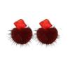 Pearl Love Ball Earrings: Elegant Silver Needle Design for Women