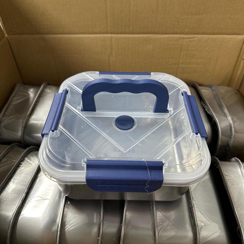 ZISIZ 1800ml 2-Layer Stainless Steel Food Container