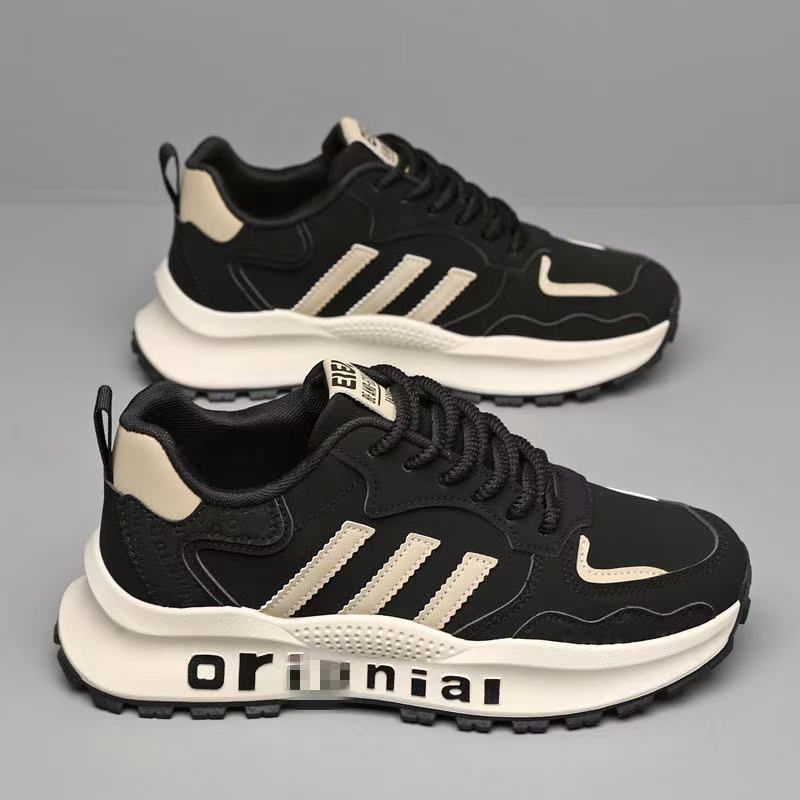 

Versatile men s shoes spring comfortable heightening dad shoes trendy fashion casual shoes color matching student sports running men s shoes 44 чорний