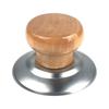 1PC Solid Wood Lid Handle Stainless Steel Pot Twist Pot Cap Anti-scalding Round Wooden Handle Kitchen Pan Replacement Parts