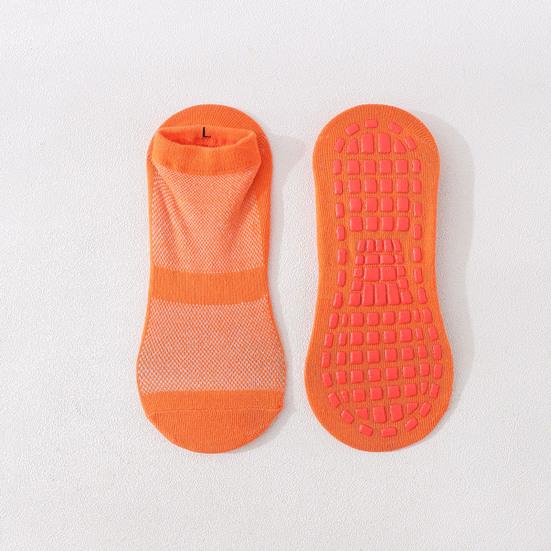 1 Paar Unisex-Bodensocken, rutschfeste Unterseite aus Silikon, einfarbig, hohe Elastizität, Schweißabsorption, Yoga-Socken für Erwachsene, Heim-Sport-Trampolinsocken
