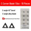 Compact Pneumatic Chamfering Tool - Handheld C & R Angle Deburrer for Woodworking Edge and Burr Removal