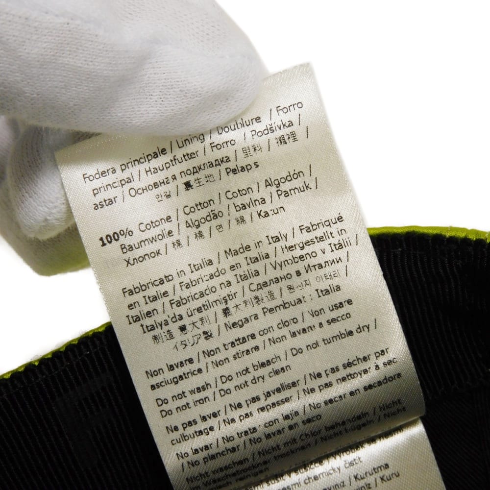 Used 11491 Baguette Pouch Baseball Cap FXQ934 ANBA F0L89 7919 Jet Acid Green TU 22.8" FF Logo Nylon Wasabi Men's from