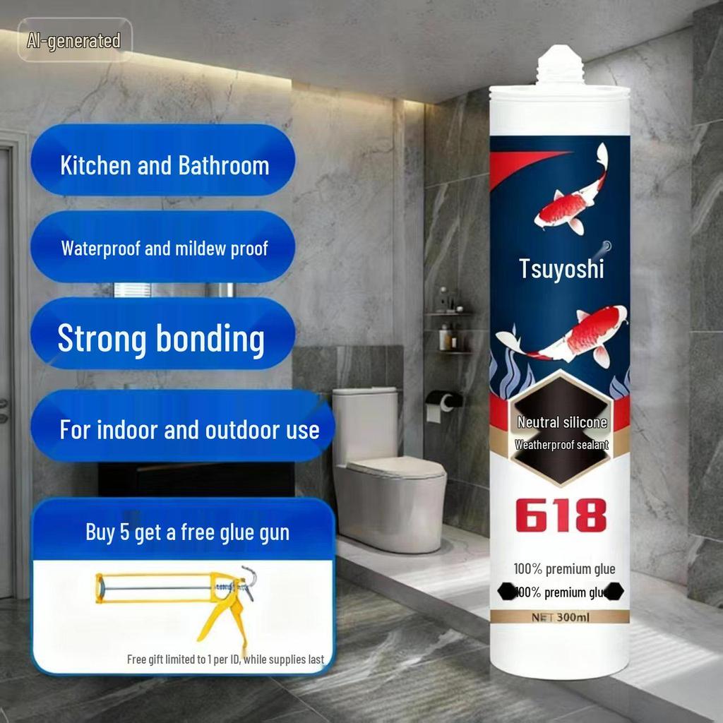 Waterproof Quick-Drying Glass Glue: Transparent, Mildew-Proof Sealant for Kitchen & Bathroom