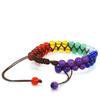 Hand-Woven Round Bead Natural Stone Crystal Double-Layer Woven Couple Bracelet B16