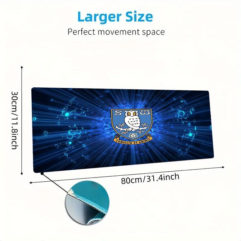 Sheffield Wednesday Logo Large Size Mouse Pad Large Gaming Table Cushion Non-slip Laptop Tablet Big Mousepad XXL Mat Mini PC Playmat With Lock edge