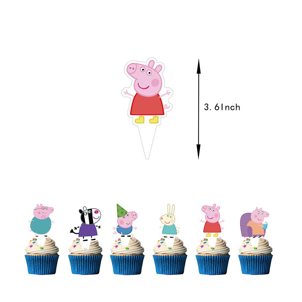 32pcs Peppa Pig Party Supplies Include Banner, Cake Topper, Balloons for Kids