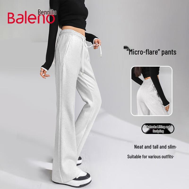 Baleno Women's High-Waist Micro-Flare Casual Pants