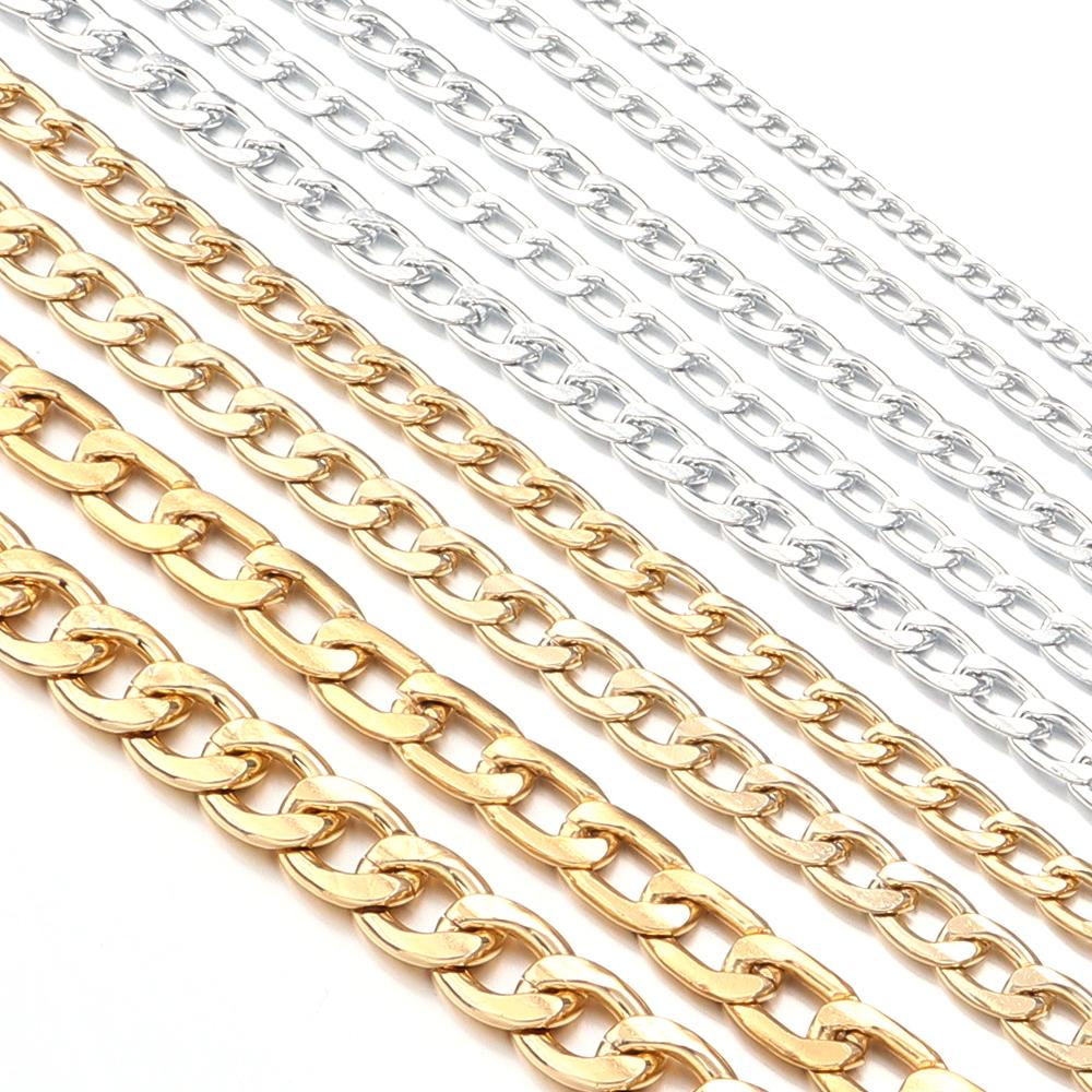 5Yards/Roll Metal Aluminum Chain Twist Chain Bulk Chain For DIY Jewelry Making Necklace Bracelet Clothing Bag Accessory Supplies