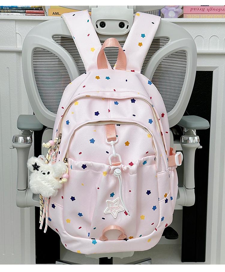 Schoolbag Japanese Ins Style High Value Backpack Junior High School Student Schoolbag Casual Small Fresh Star Multi-compartment Backpack