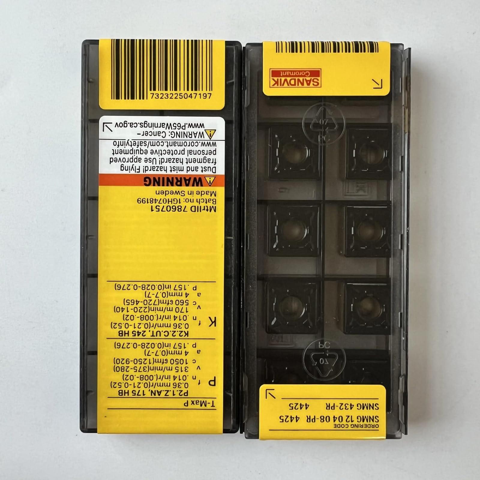 

Original Sandvik / SNMG120408-PR 4425 /CNC lathe carbide blade tool 10 Pcs